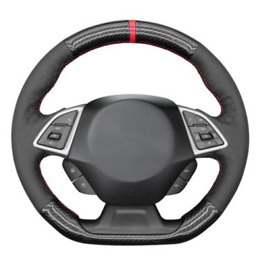 Imagem de MEWANT Capa de volante costurada à mão para Chevrolet (Chevy) Camaro 2016-2024 Acessórios de volante de carro para Chevrolet