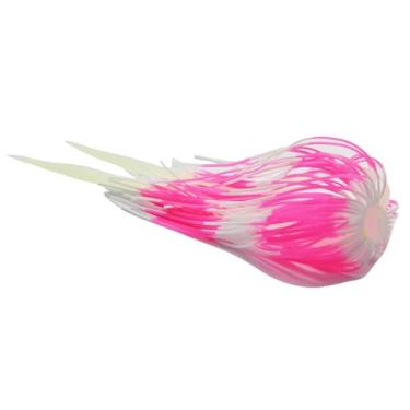Imagem de Saias de silicone Jig Saias de pesca de substituição para iscas de baixo Spinnerbaits Acessórios de isca de pesca de troca rápida Saias de lula Jig 12 peças (Rosa/Branco-2, 90 peças de fios de 7,6 cm