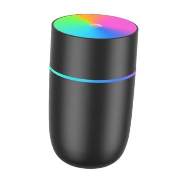 Imagem de Ioensy Umidificador portátil Umidificador de ar com luz noturna colorida Umidificador de mesa para interior Escritório Doméstico Presente de inauguração de, Preto