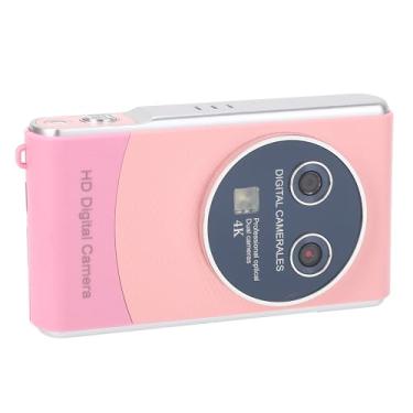 Imagem de Câmera Digital 1080P HD, 36MP 18X Zoom Pequenas Câmeras Duplas Câmera Selfie Com Foco Automático, Câmera Portátil de Vlogging Com Flash para Fotografia de Viagens (Róseo)