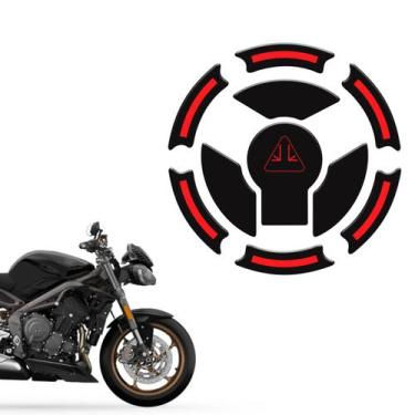 Imagem de Adesivo Bocal Moto Triumph Street 765 Preto Alto Relevo - SPORTINOX