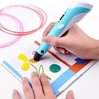 Imagem de Caneta Impressora Led 3D Com Filamento  Brinquedo Infantil - SPQP