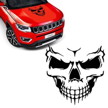 Imagem de Adesivo Caveira Skull Capô Lateral Carro Decorativo Tuning - SPORTINOX