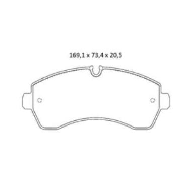 Imagem de Pastilha De Freio Sprinter 2.2 Dianteira Sem Alarme Sistema Brembo 330