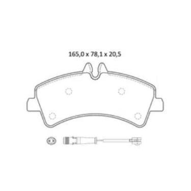 Imagem de Pastilha De Freio Sprinter 2.2 Traseira Sem Alarme Sistema Bosch 3303 