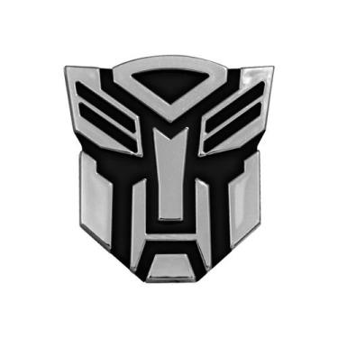 Imagem de Emblema Adesivo Transformers Cromado C/ Preto Carro Capacete Moto - Ma