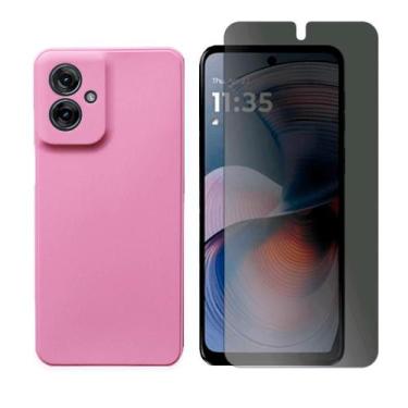 Imagem de Capa Aveludada Para Motorola Moto G55 + Pelicula Privacidade - GR Glob