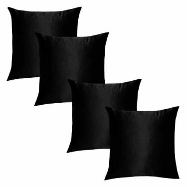 Imagem de Kit Capa de Almofada Solaris  04 Peças Tecido Grosso 45cm x 45cm - Pau
