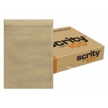 Imagem de Envelope A4 22 x 32 cm Saco Kraft Pardo 100 Unidades - Scrity