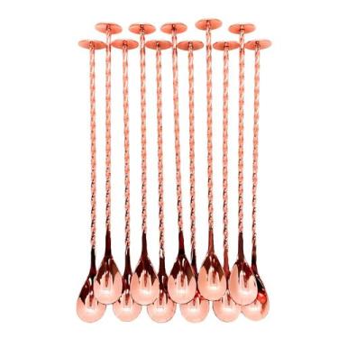 Imagem de Colher Bailarina em Inox Rosé com Disco na Ponta 50 Unidades - WebBar,