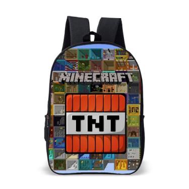Imagem de Mochila Escolar Infantil Avulsa Game Minecrafit  Menino e Menina - Use