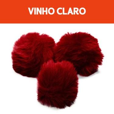Imagem de Pompom - Pelúcia 70 Mm - 30 Unidades - Vinho Claro - Nº: 520 - Nybc