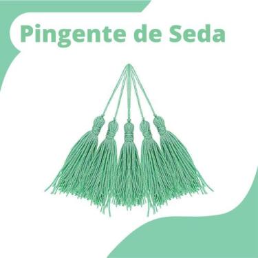 Imagem de Pingente De Seda Tassel - Franja - Verde Mar - Com 50 Unidades - Nybc