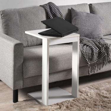 Imagem de Móvel De Canto Encaixe Braço Sofá Apoio Mesa Leitura Branco - Colomi