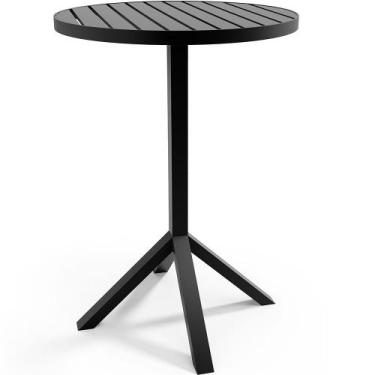 Imagem de Mesa Bistrô Alta Decorativa Para Área Gourmet Bar Alumínio 105 cm Hani