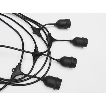 Imagem de Cordão Cipro para Varal de Luz 8 Soquetes E27 com Prolongador - Taschi