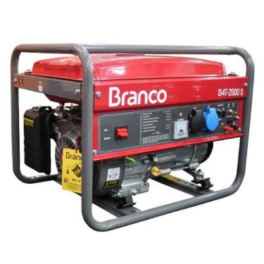 Imagem de Gerador de Energia a Gasolina 2,2 kVA Motor 6,5 cv Branco B4T-2500S