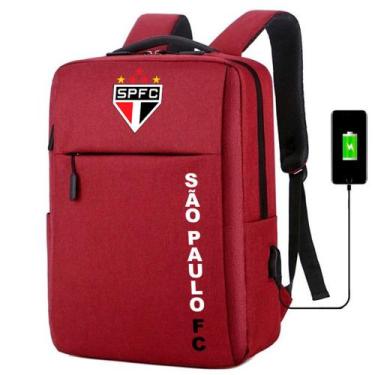 Imagem de Mochila USB Escolar Estampa Time Futebol SP Notebooks, Trabalho Escola