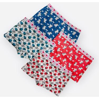 Imagem de Kit 3 Calcinha Box Cueca Feminina Infantil Menina Girl Boxer Conforto 