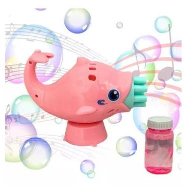 Imagem de Brinquedo Máquina De Bolhas golfinho Bubble Brinquedo De Sabão Som Luz