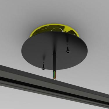 Imagem de Tampa Cega Redonda Espelho Placa Para Trilho De Iluminação - ARTBOX3D,