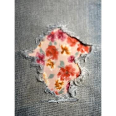 Imagem de Tecido Floral Stretch II Peek-A-Boo Iron On Patches da HoleyPatches em diversas cores/tamanhos - Feito à mão nos EUA (floral rosa, conjunto de 5 a 7,6 cm x 12 cm)