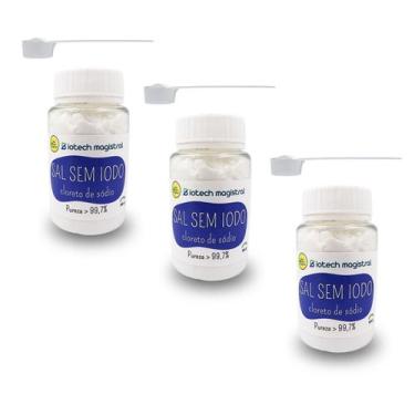 Imagem de 3x Sal P/ Lavagem Nasal - 100% Natural, Sinusite, Rinite - Biotech Mag