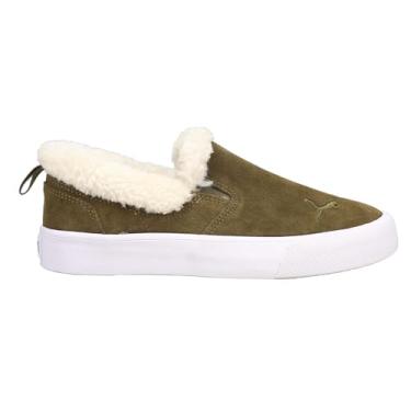 Imagem de PUMA Tênis feminino Bari Comfort Shearling Slip On Casual - Verde, Verde, 35