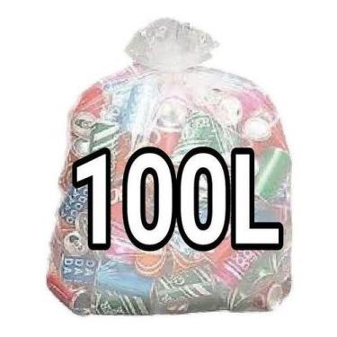 Imagem de Saco De Lixo Transparente 100l Reforçado 100 Un - HIGIPACK