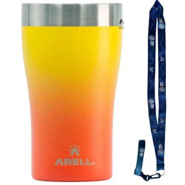 Imagem de Copo Térmico Arell Tulip Pint Inox 473ml com Tirante Porta Copo, Sunse