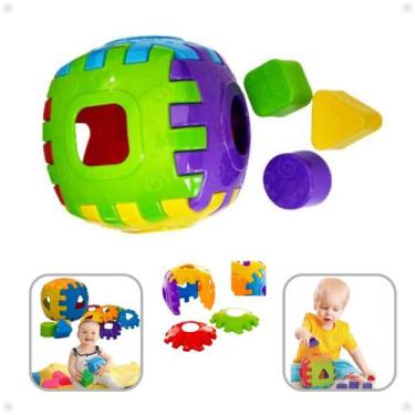 Imagem de Cubo Didático Monta Desmonta Brinquedo Bebê Encaixar 3 Pçs - JXP BRINK