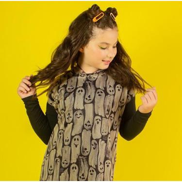 Imagem de Vestido Sobreposição Tela "Medo" - Saia de Filó, 8, Estampado