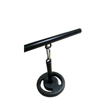 Imagem de Kit Suporte e Barra Para Agachamento Sumo Com Mosquetão 8cm - FamaFit 