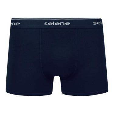 Imagem de Cueca Boxer Selene Algodão Plus Size Masculina, Marinho, X3