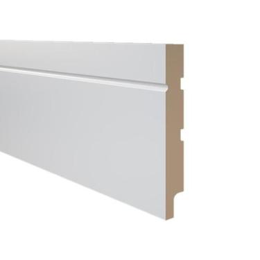 Imagem de Rodapé de MDF Durafloor Essencial E-03 Branca Polar 150mm x 18mm x 210