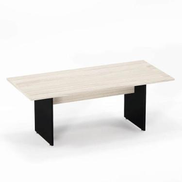 Imagem de Mesa Reunião Pé Painel P25 Pandin 2,6 M Casablanca e Preto