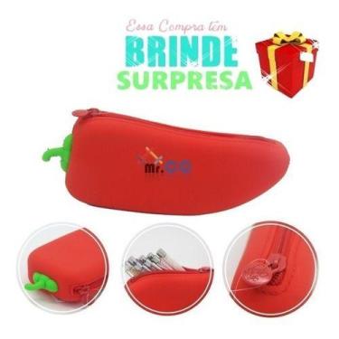 Imagem de Estojo Material Escolar Pimenta Silicone Perfumada - oem