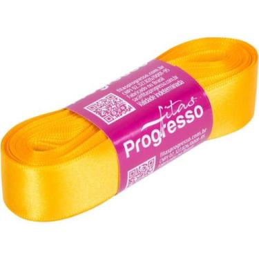 Imagem de Fita de Cetim 22MM 10M Amarelo Ouro 038 - Fitas Progresso
