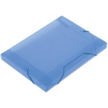Imagem de Pasta ABA Elástica Plástica Ofício 30MM Azul SOFT Pacote com 10 - Poli