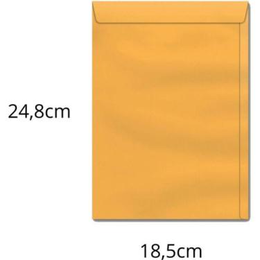 Imagem de Envelope Saco Ouro 185X248MM 80G KO 24 - Caixa com 250 Unidades - SCRI
