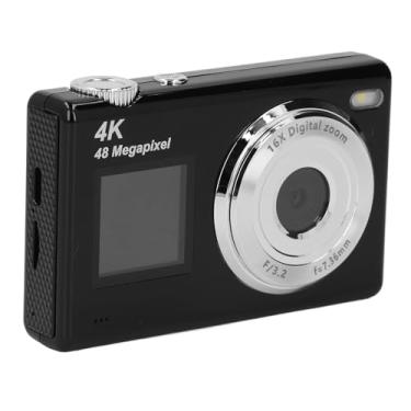 Imagem de Câmera Digital 4K, Câmera de Cartão CCD de Tela Dupla HD de 48 MP Com Zoom Digital de 16X, Filtro Eletrônico de Beleza para Câmera de Estudante Anti-vibração para Estudantes