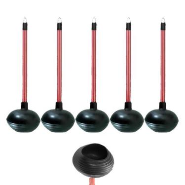 Imagem de Desentupidor de Vaso Sanitário Com Cabo 60CM Kit 5 - DSR