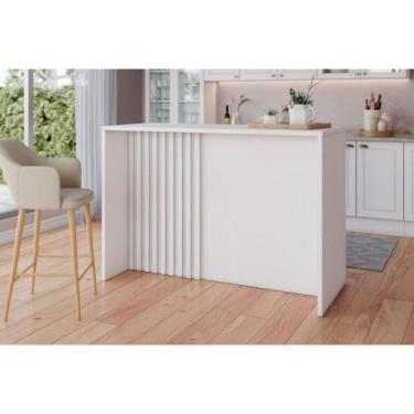 Imagem de Bancada Ilha Cozinha Gourmet Americana Branco - Henn