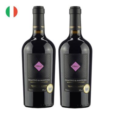 Imagem de Kit 2 Vinhos Zolla Primitivo di Manduria Tinto Itália 750ml