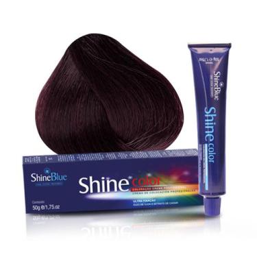 Imagem de Coloração 33.66 Castanho Escuro Vermelho Intenso Shine Blue 50g