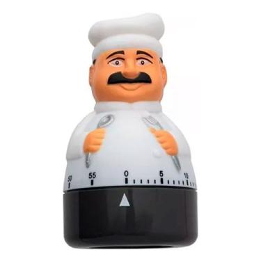 Imagem de Timer Temporizador de Cozinha Analógico Contagem Regressiva 60 Minutos