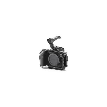 Imagem de Tilta Gaiola de câmera compatível com kit leve Canon R5 Mark II - Preto | Acessórios de montagem com sapata fria, 1/10.2 cm-20 e 3/20.3 cm-16 | Inclui alça superior e grampo de cabo | Fixa-se
