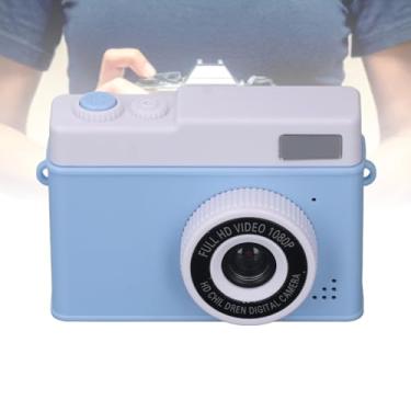 Imagem de Câmera Digital, Câmera de Cartão CCD de Câmera Dupla TFT HD 1080P 48MP 2.0 Polegadas Com Jogo de Filtro de Reprodução de MP3, Câmera Anti-vibração Com Zoom Digital 8x para (BLUE)