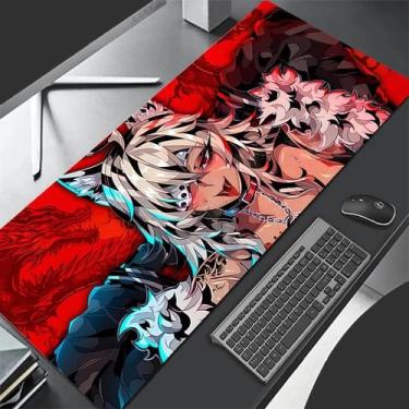 Imagem de Mousepad Gamer Extendido Nier Automata 2B - Anime Sexy - Preto e Branc