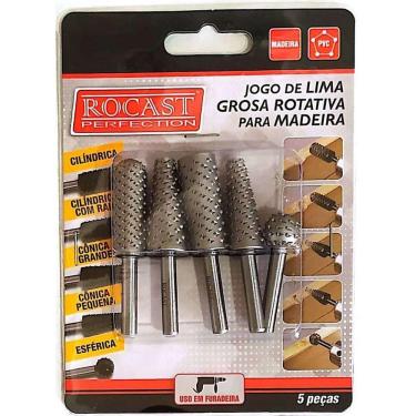 Imagem de Jogo De Lima Grosa Rotativa Para Madeira Rocast Furadeira